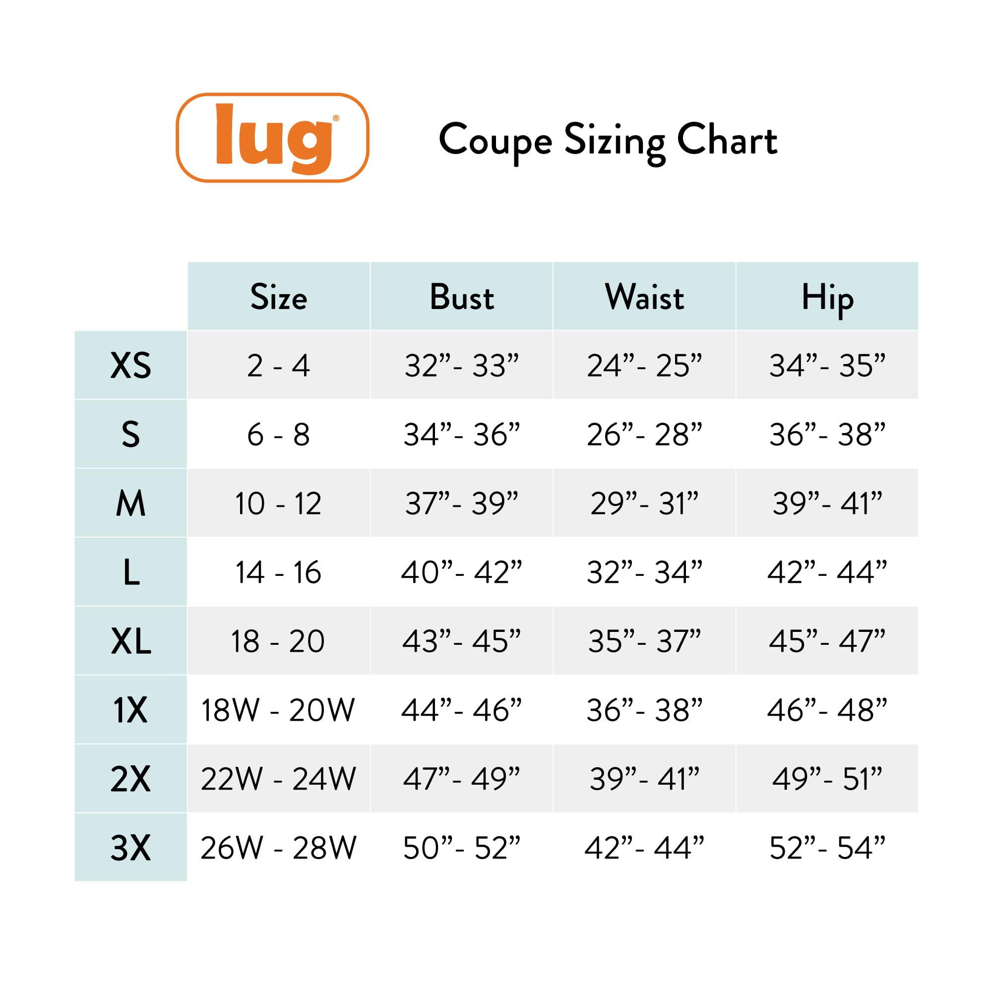 Coupe Hooded Top Short Sleeve - - Coupe_ShortSleeveTop_SizingChart_2b92581b-9fd8-4a29-942a-6cb6a31f363a